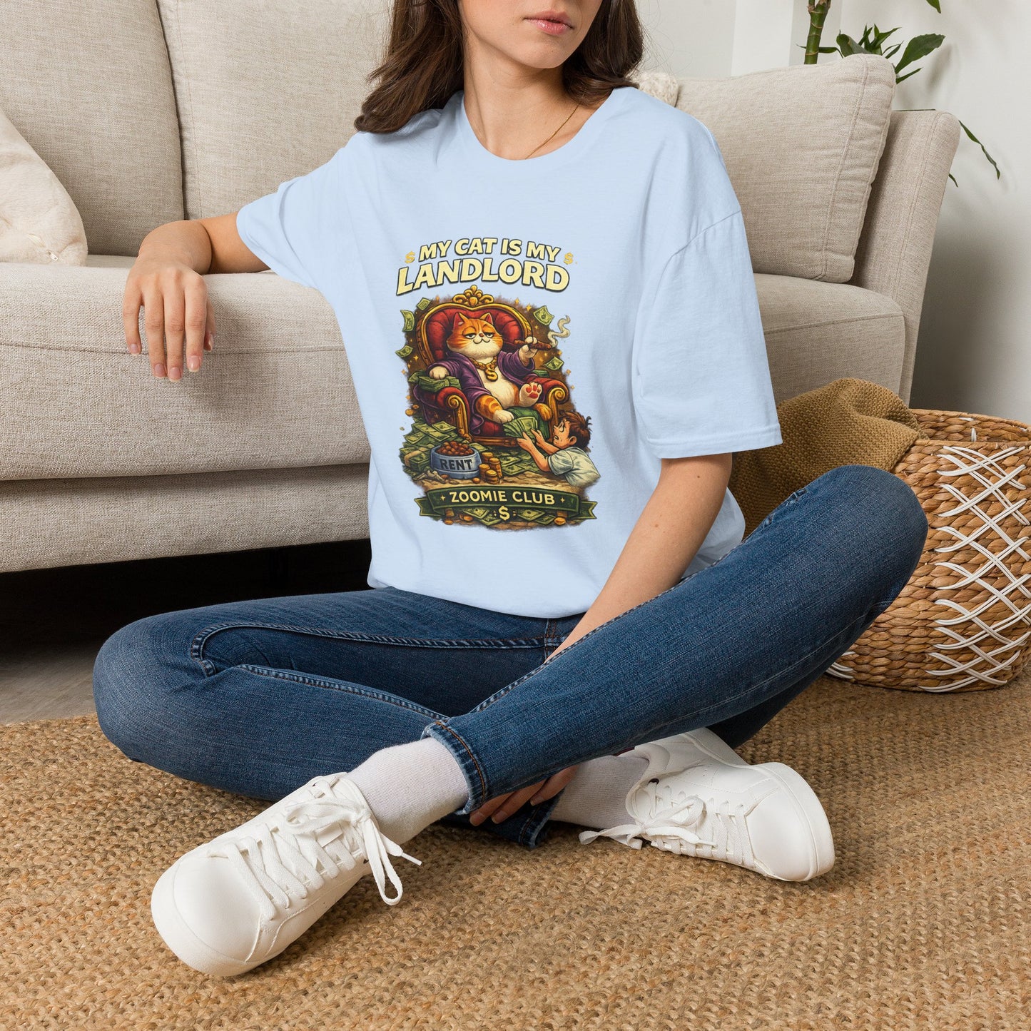 My Cat Is My Landlord T-Shirt | Funny Cat Lover Gift | Zoomie Club