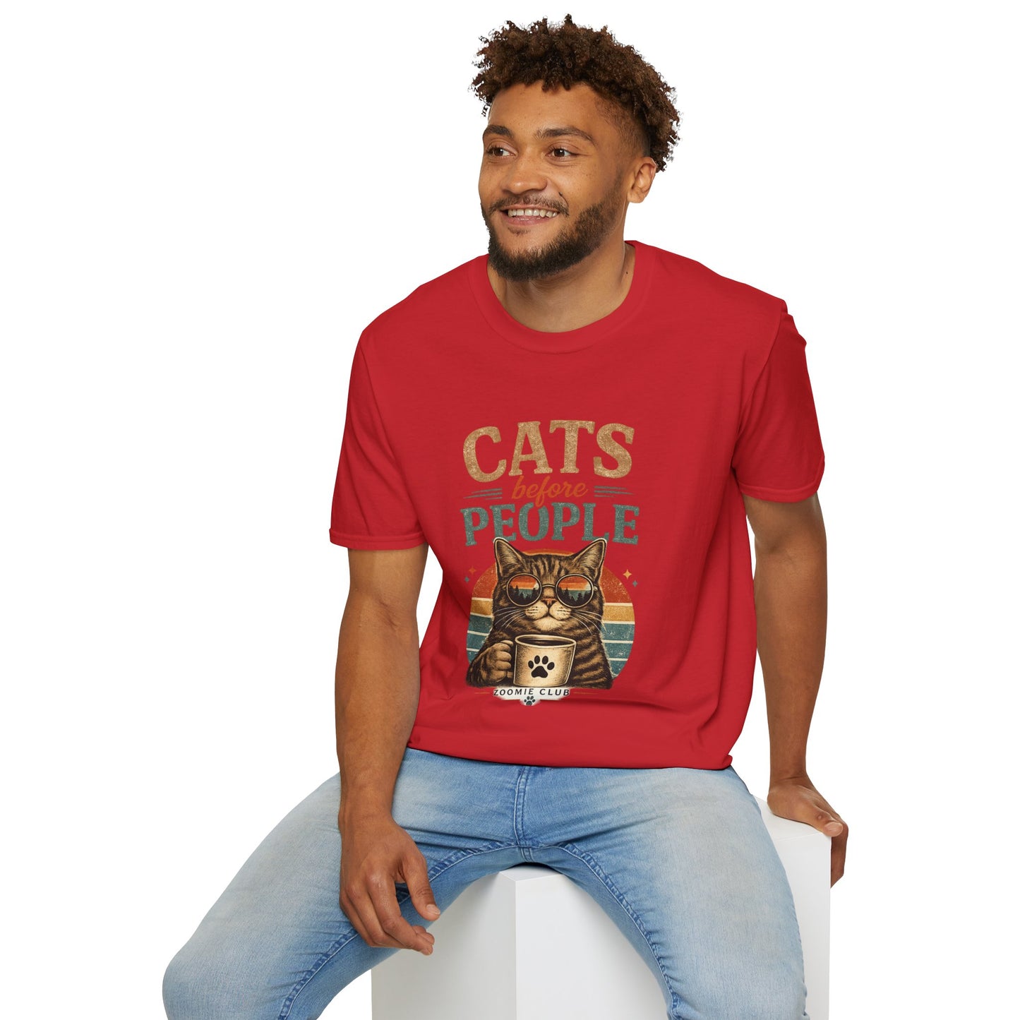 Cats Before People T-Shirt — Retro Cat Lover Graphic Tee