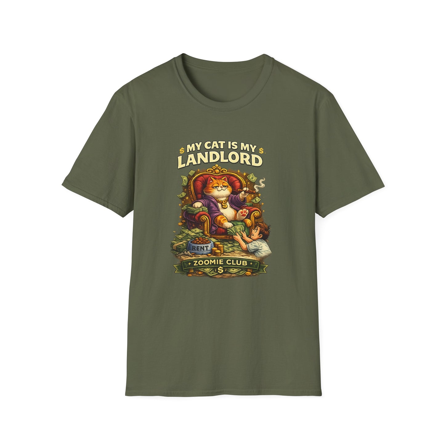 My Cat Is My Landlord T-Shirt | Funny Cat Lover Gift | Zoomie Club