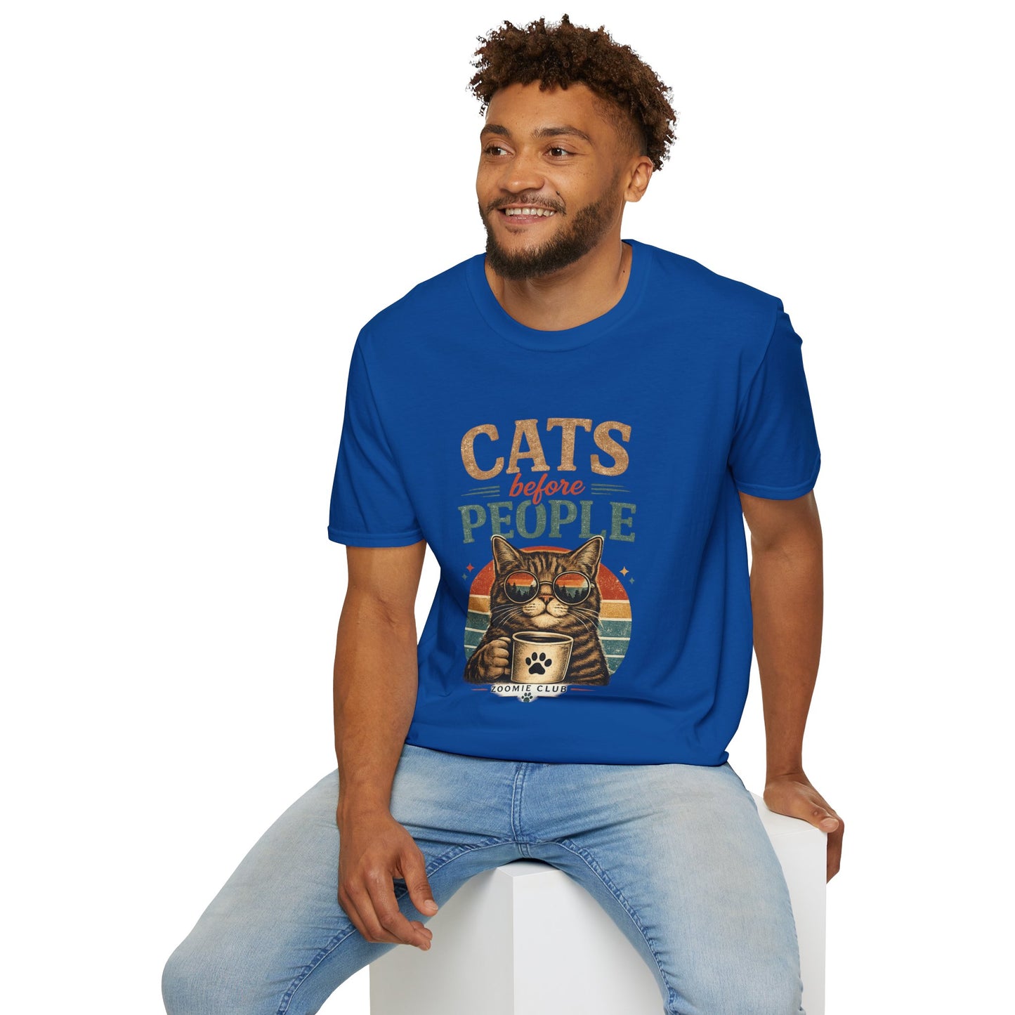 Cats Before People T-Shirt — Retro Cat Lover Graphic Tee