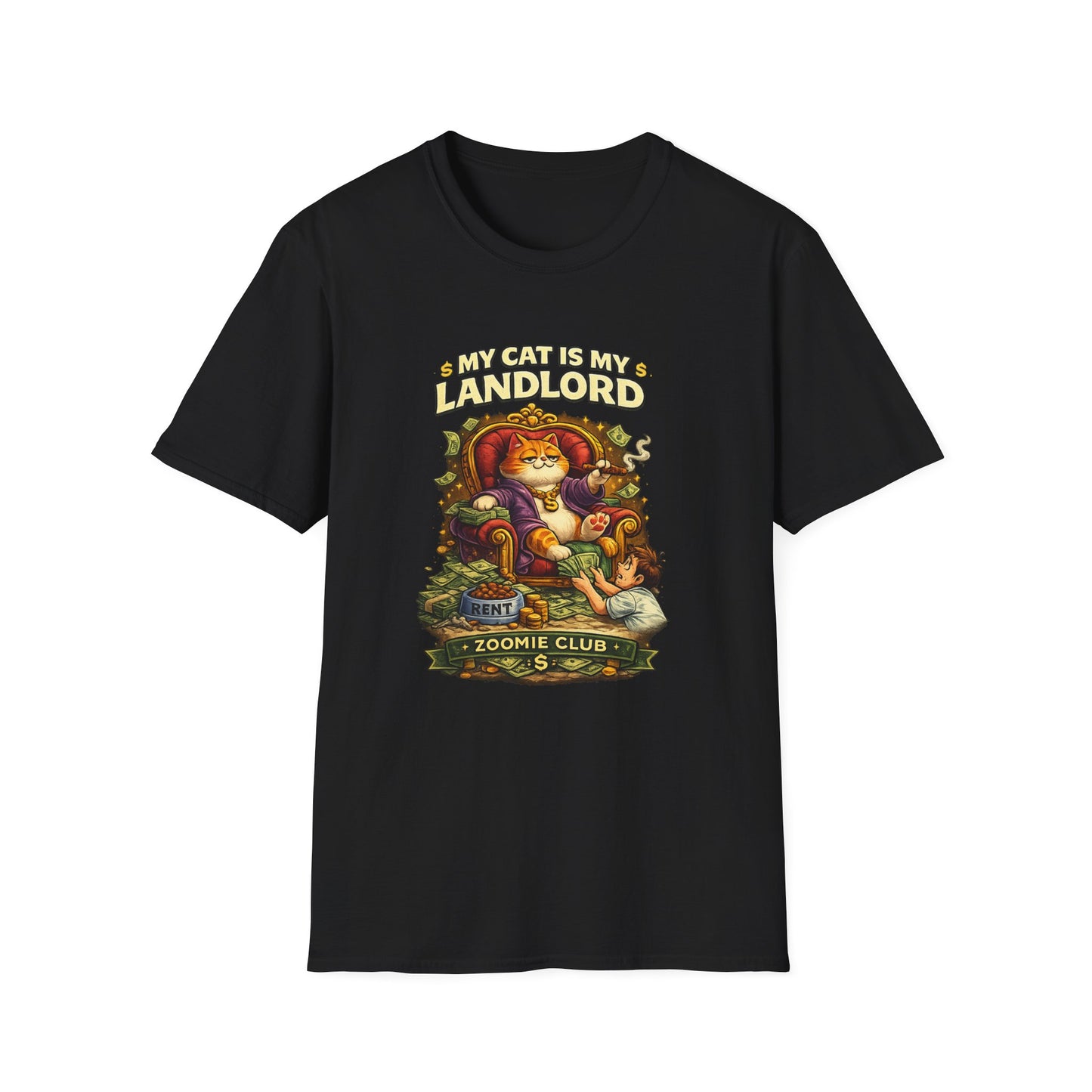 My Cat Is My Landlord T-Shirt | Funny Cat Lover Gift | Zoomie Club