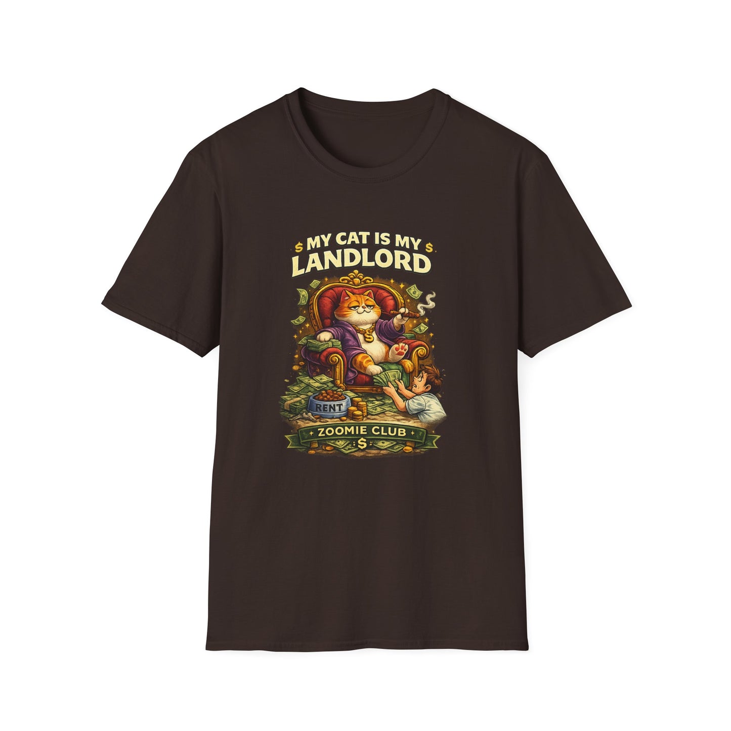 My Cat Is My Landlord T-Shirt | Funny Cat Lover Gift | Zoomie Club