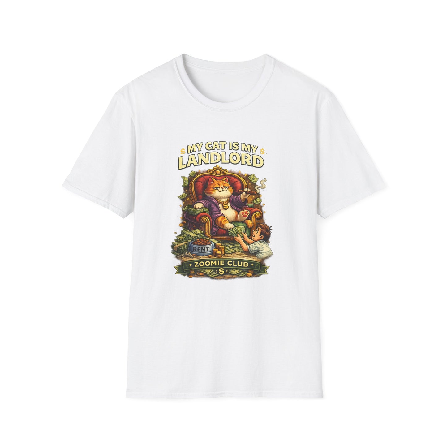 My Cat Is My Landlord T-Shirt | Funny Cat Lover Gift | Zoomie Club