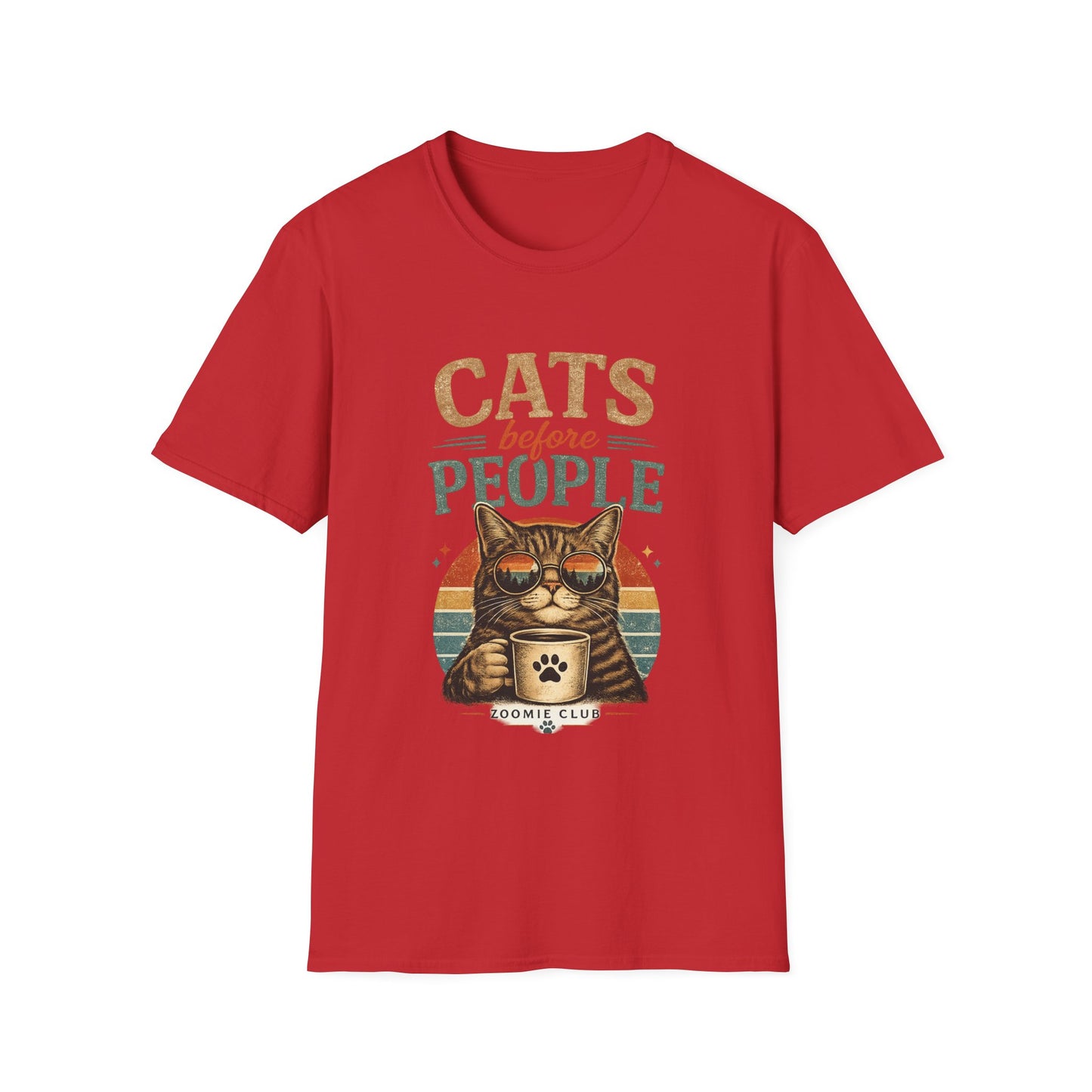 Cats Before People T-Shirt — Retro Cat Lover Graphic Tee