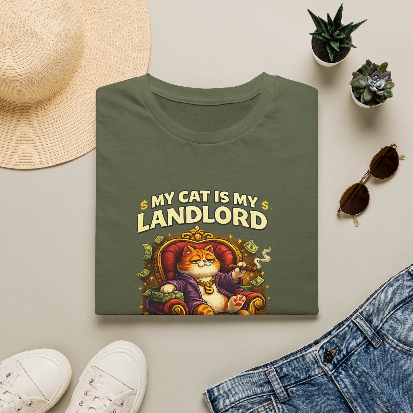 My Cat Is My Landlord T-Shirt | Funny Cat Lover Gift | Zoomie Club