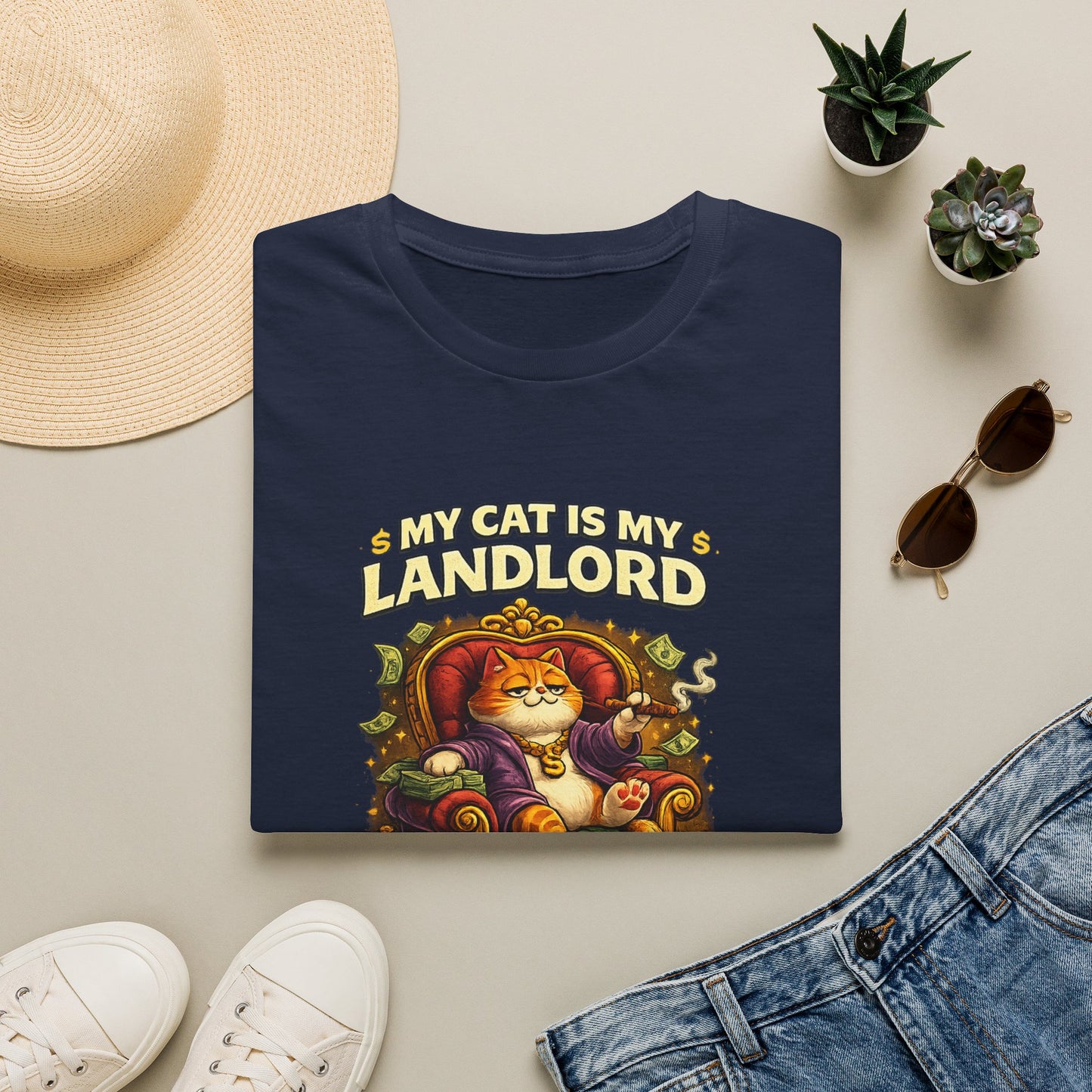 My Cat Is My Landlord T-Shirt | Funny Cat Lover Gift | Zoomie Club