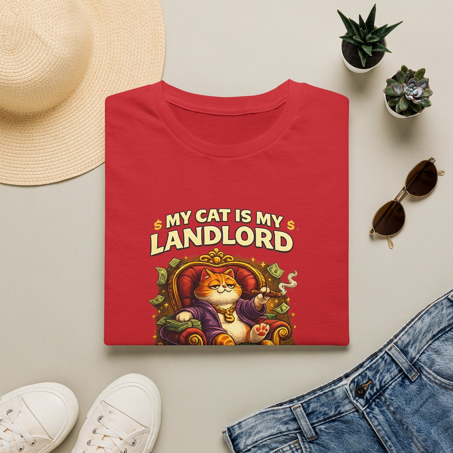 My Cat Is My Landlord T-Shirt | Funny Cat Lover Gift | Zoomie Club