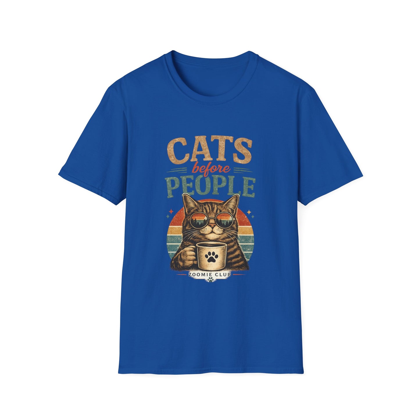 Cats Before People T-Shirt — Retro Cat Lover Graphic Tee