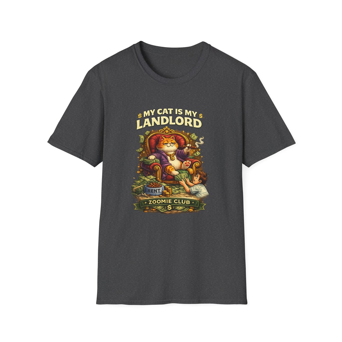 My Cat Is My Landlord T-Shirt | Funny Cat Lover Gift | Zoomie Club