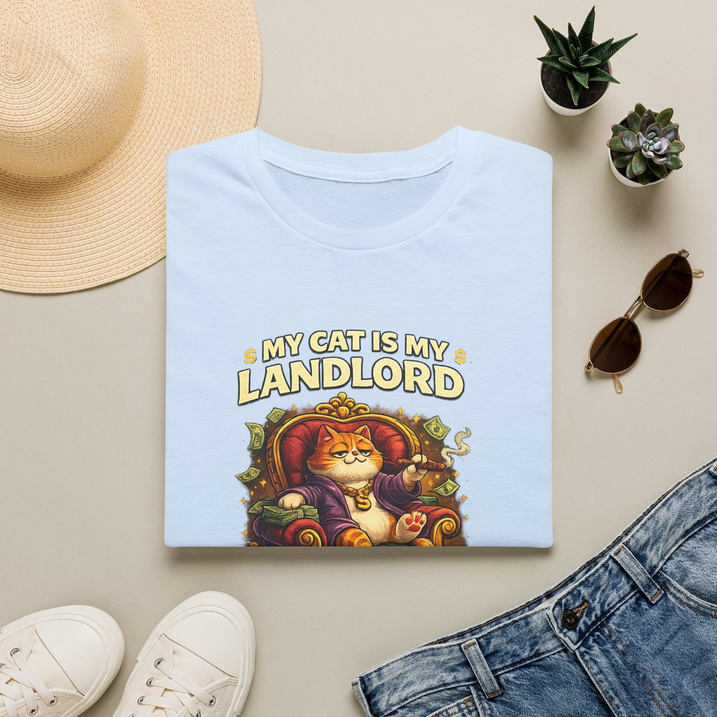 My Cat Is My Landlord T-Shirt | Funny Cat Lover Gift | Zoomie Club
