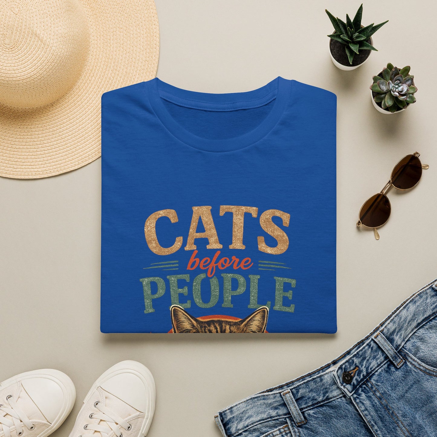 Cats Before People T-Shirt — Retro Cat Lover Graphic Tee