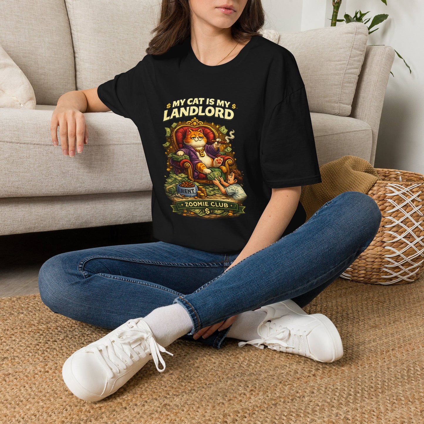 My Cat Is My Landlord T-Shirt | Funny Cat Lover Gift | Zoomie Club