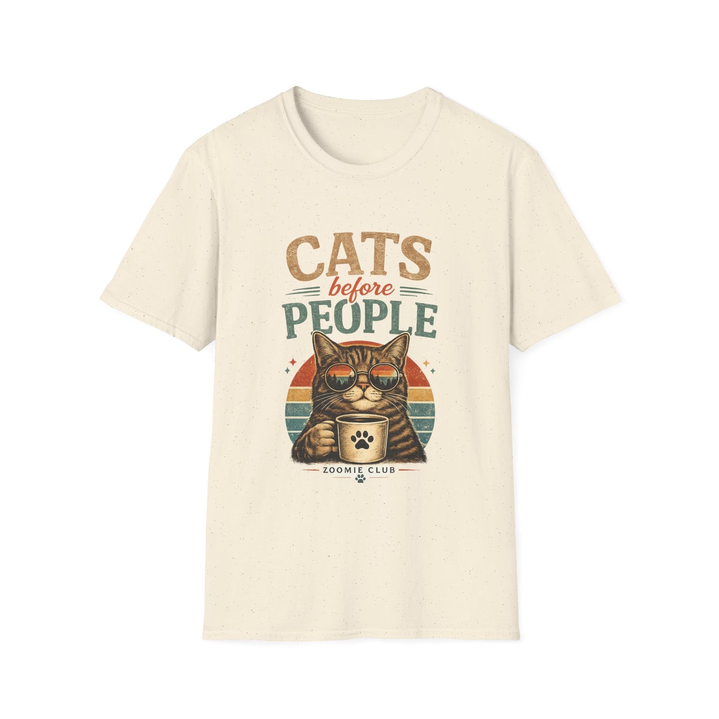 Cats Before People T-Shirt — Retro Cat Lover Graphic Tee