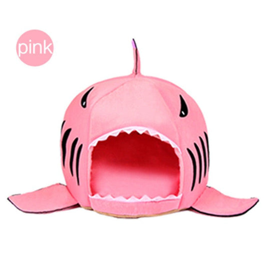 Shark Cave Cat Bed Cozy Enclosed Cat House