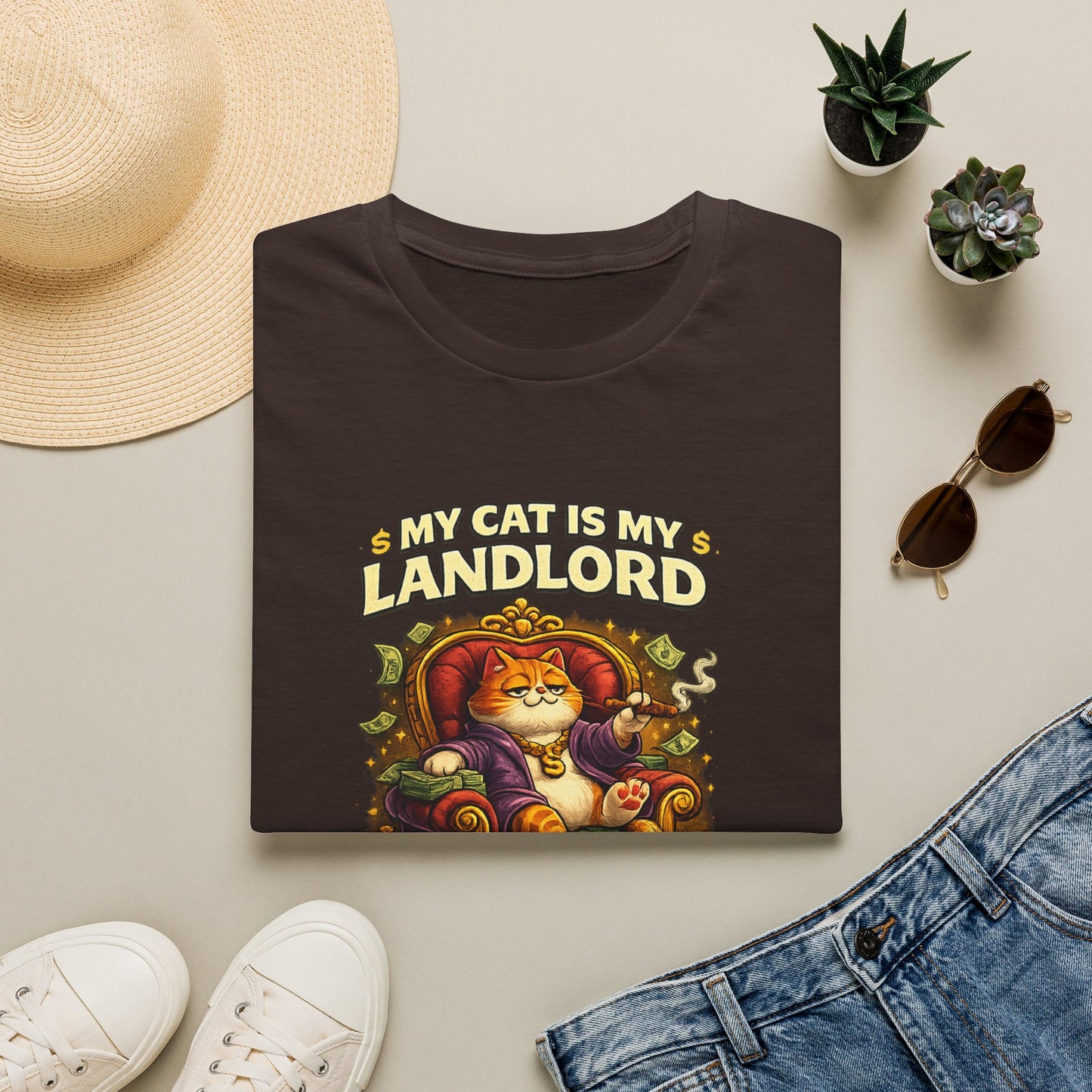 My Cat Is My Landlord T-Shirt | Funny Cat Lover Gift | Zoomie Club