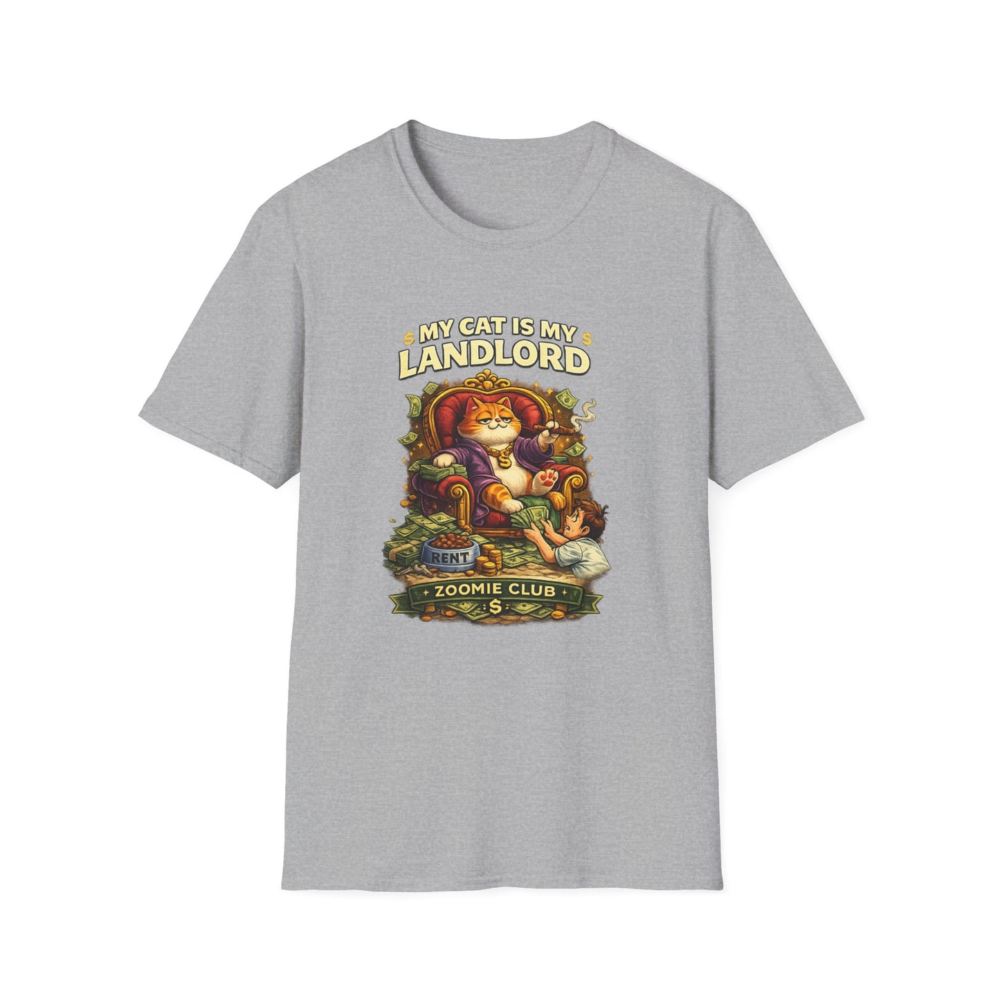 My Cat Is My Landlord T-Shirt | Funny Cat Lover Gift | Zoomie Club