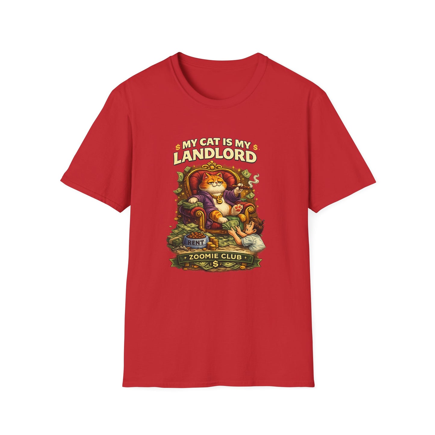 My Cat Is My Landlord T-Shirt | Funny Cat Lover Gift | Zoomie Club