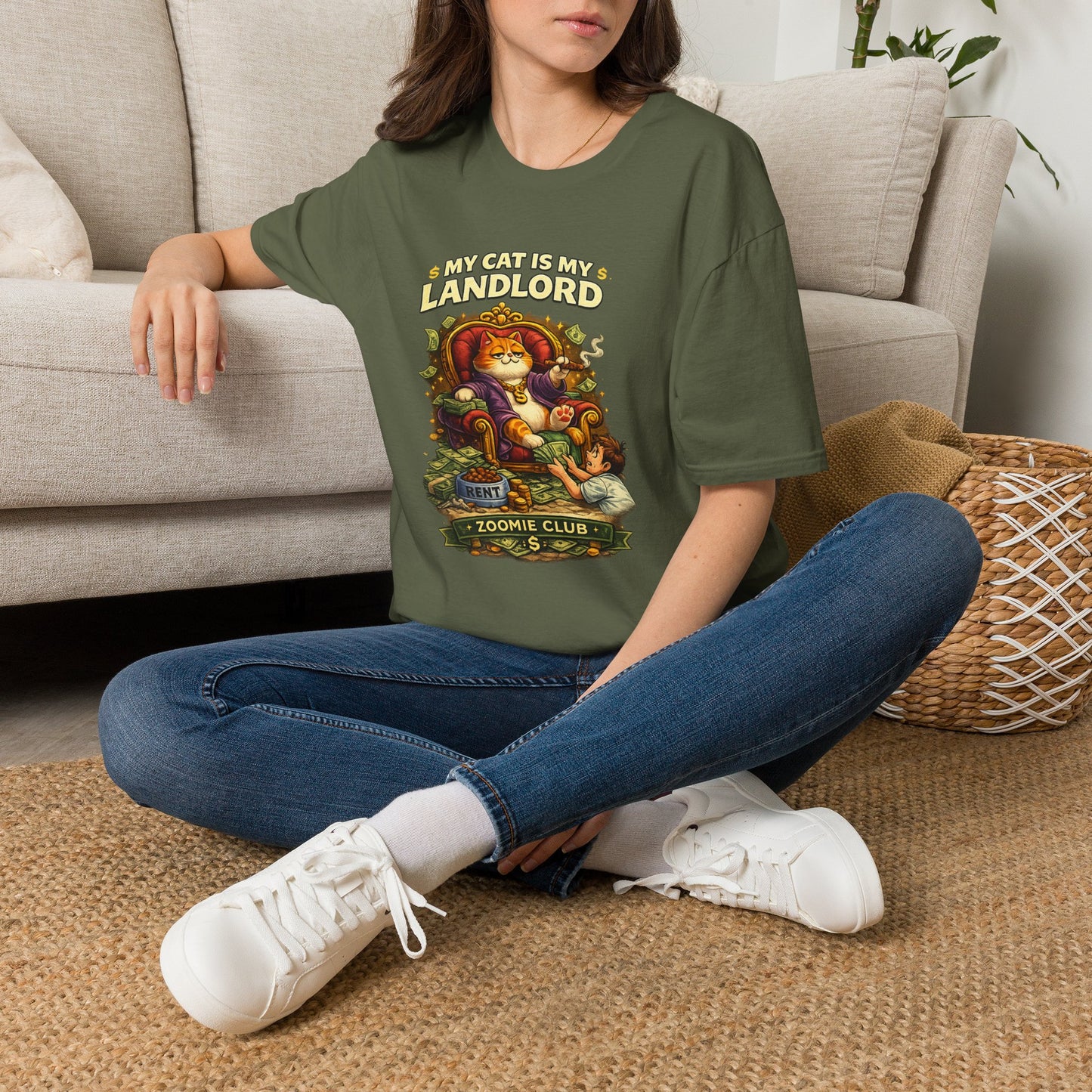 My Cat Is My Landlord T-Shirt | Funny Cat Lover Gift | Zoomie Club