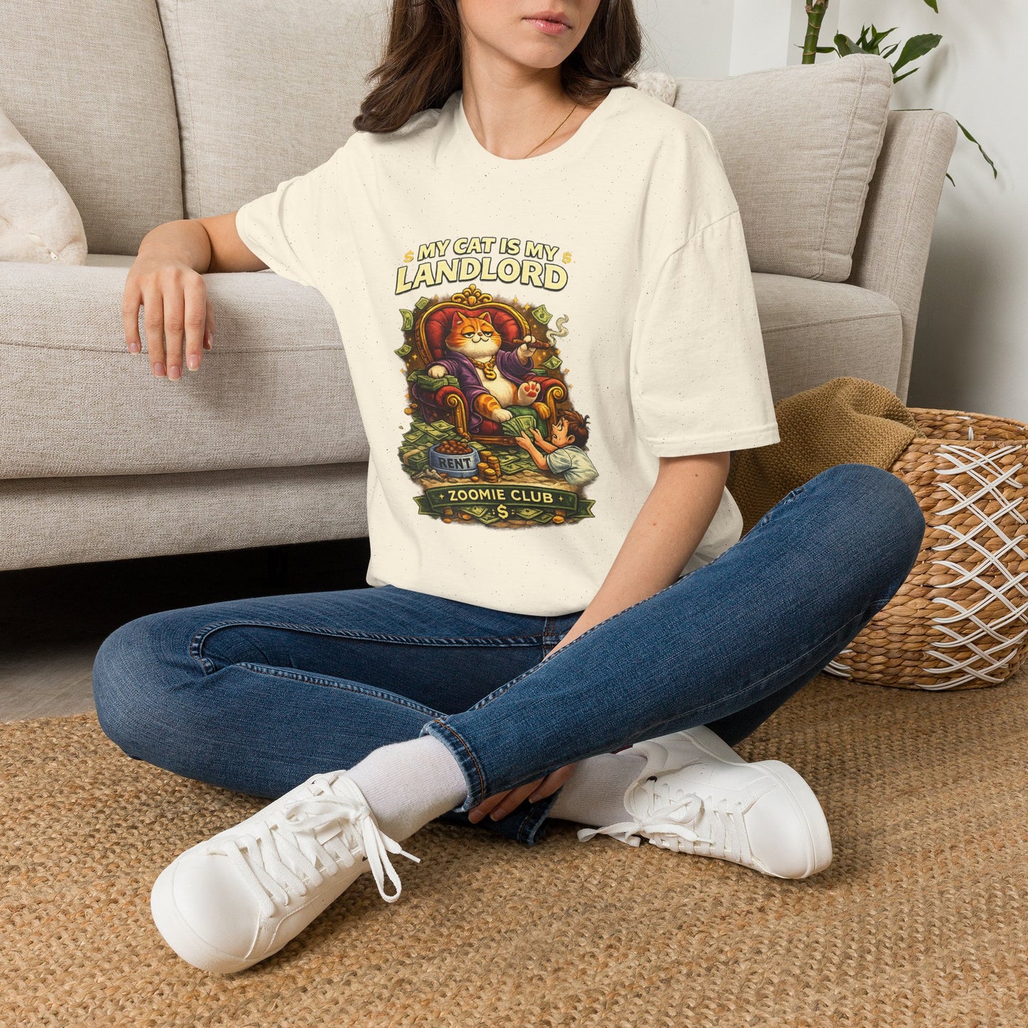 My Cat Is My Landlord T-Shirt | Funny Cat Lover Gift | Zoomie Club