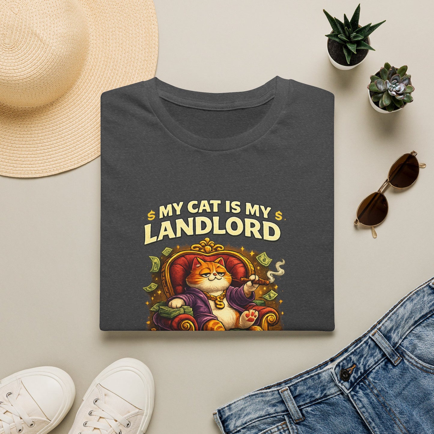 My Cat Is My Landlord T-Shirt | Funny Cat Lover Gift | Zoomie Club