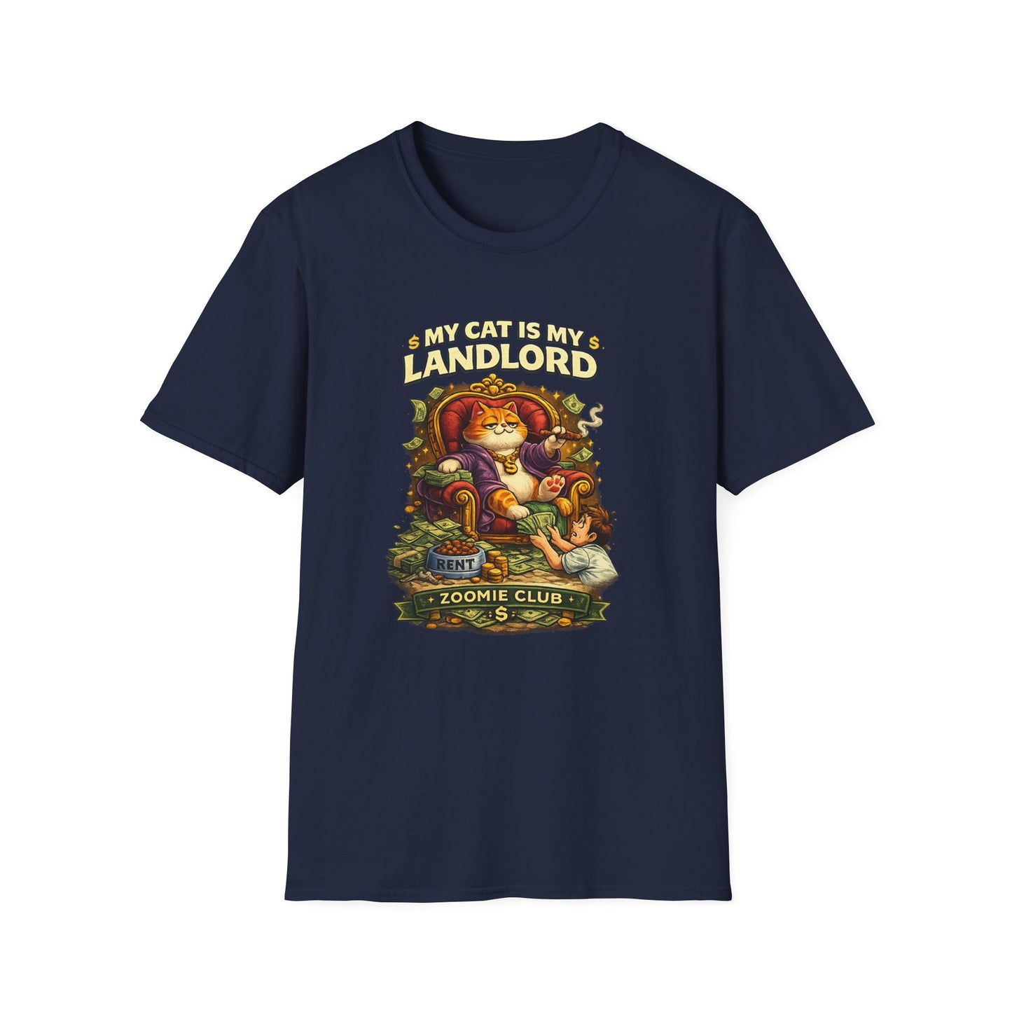 My Cat Is My Landlord T-Shirt | Funny Cat Lover Gift | Zoomie Club