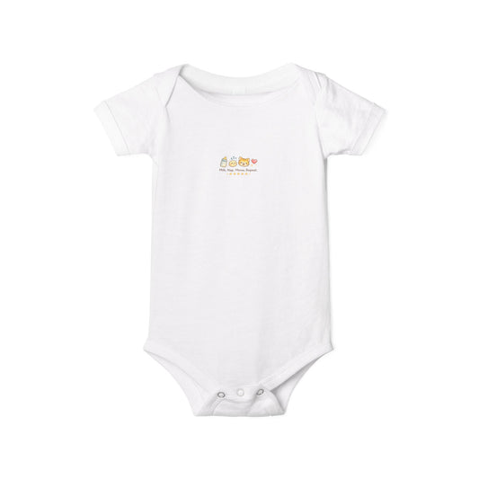 Infant Onesie - Cute Mini Animal Train "All Aboard" Baby Bodysuit