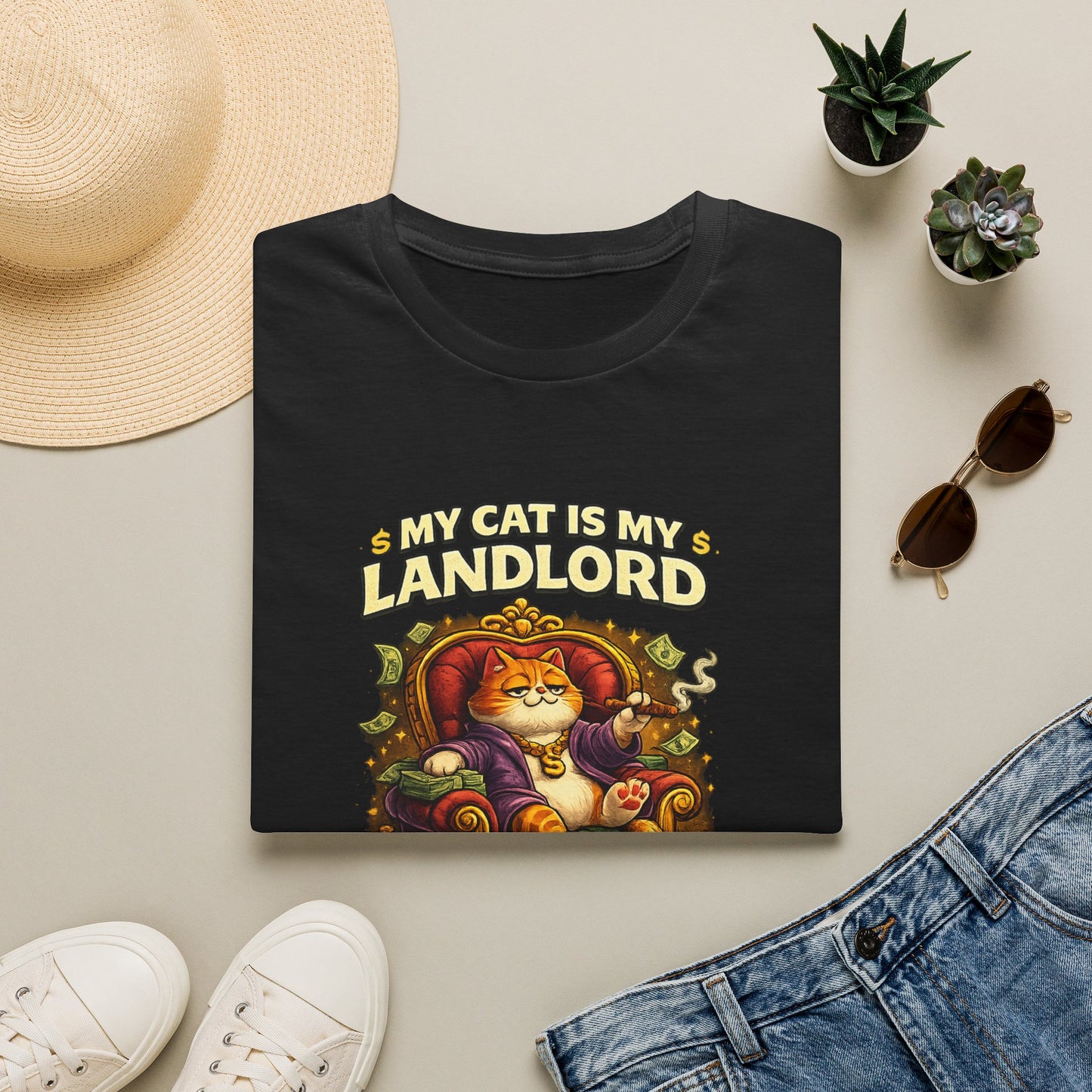 My Cat Is My Landlord T-Shirt | Funny Cat Lover Gift | Zoomie Club
