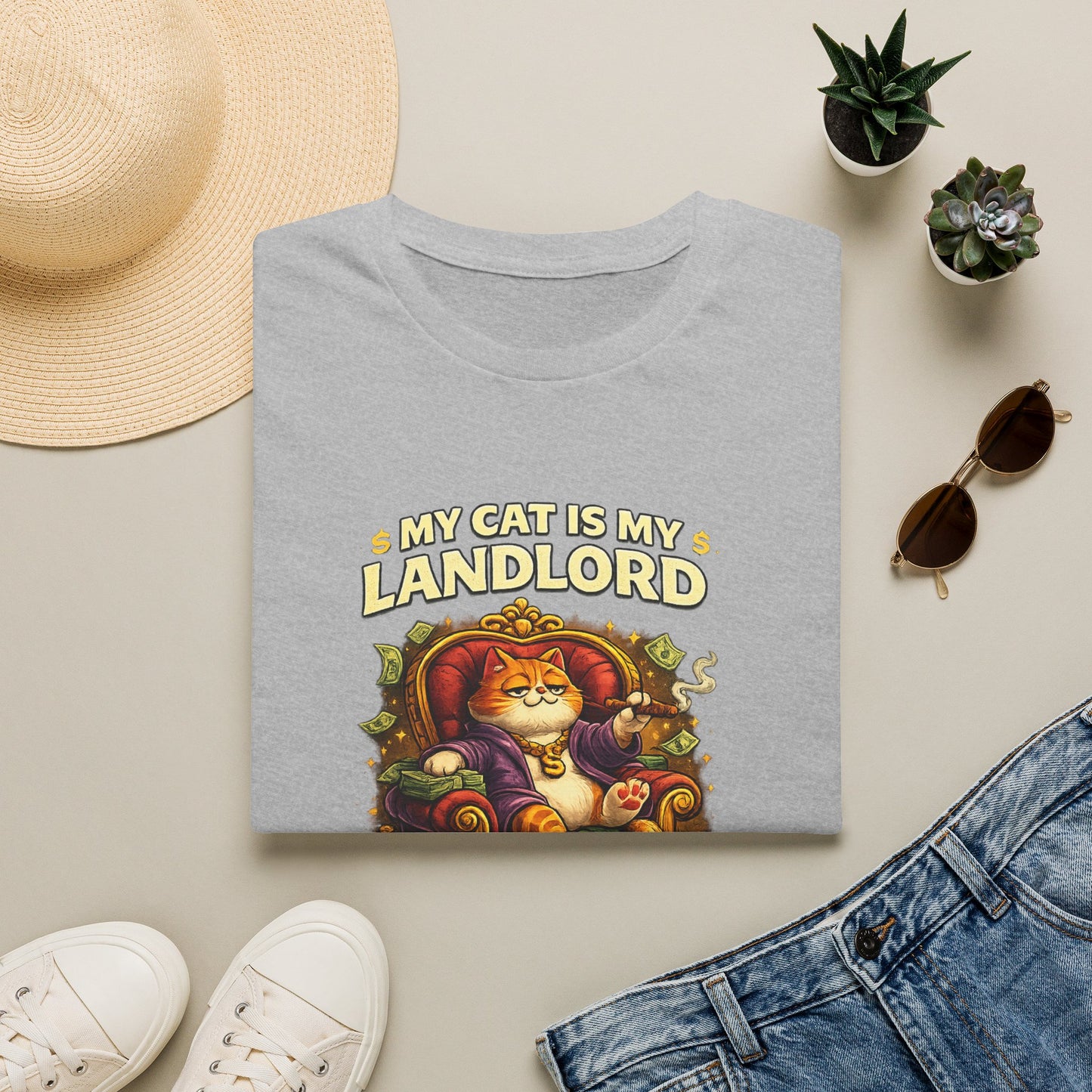 My Cat Is My Landlord T-Shirt | Funny Cat Lover Gift | Zoomie Club