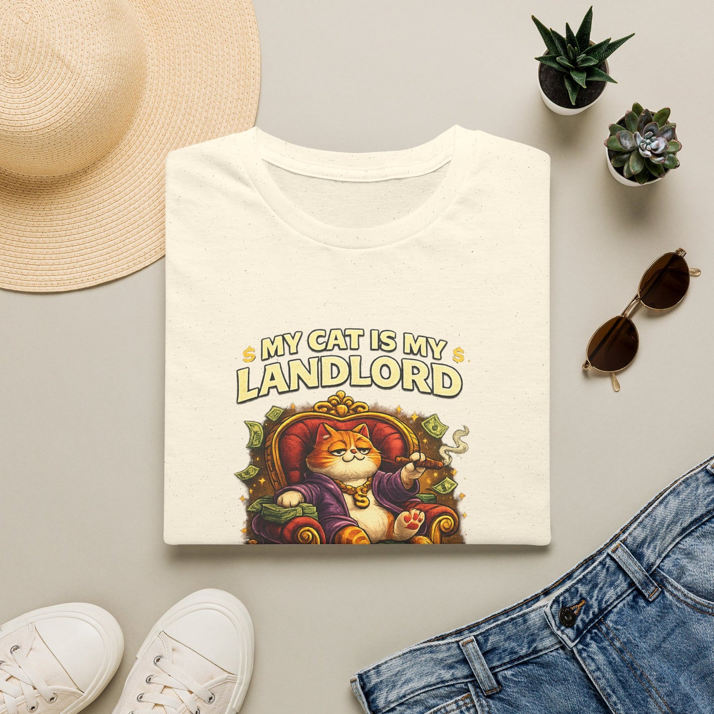 My Cat Is My Landlord T-Shirt | Funny Cat Lover Gift | Zoomie Club