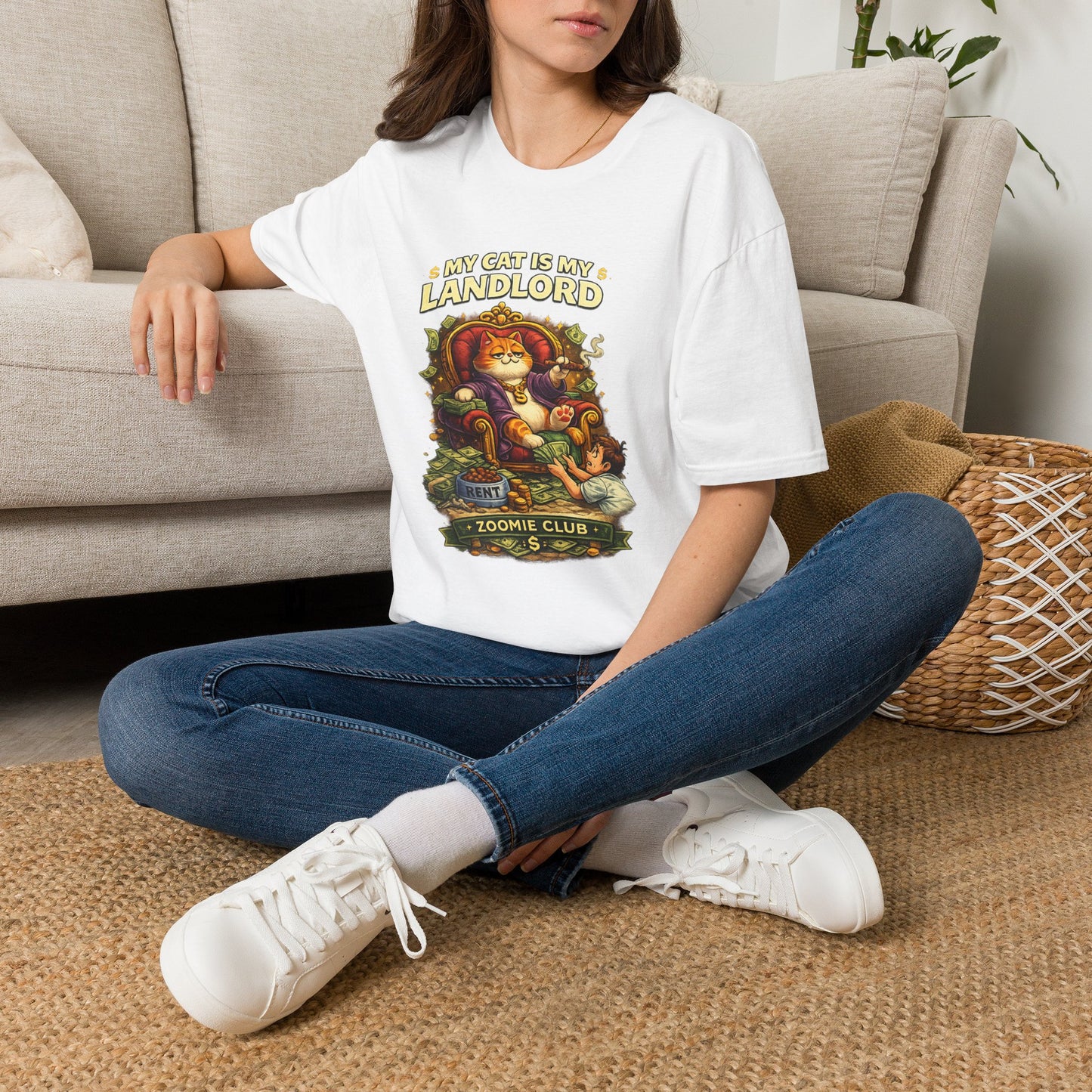 My Cat Is My Landlord T-Shirt | Funny Cat Lover Gift | Zoomie Club