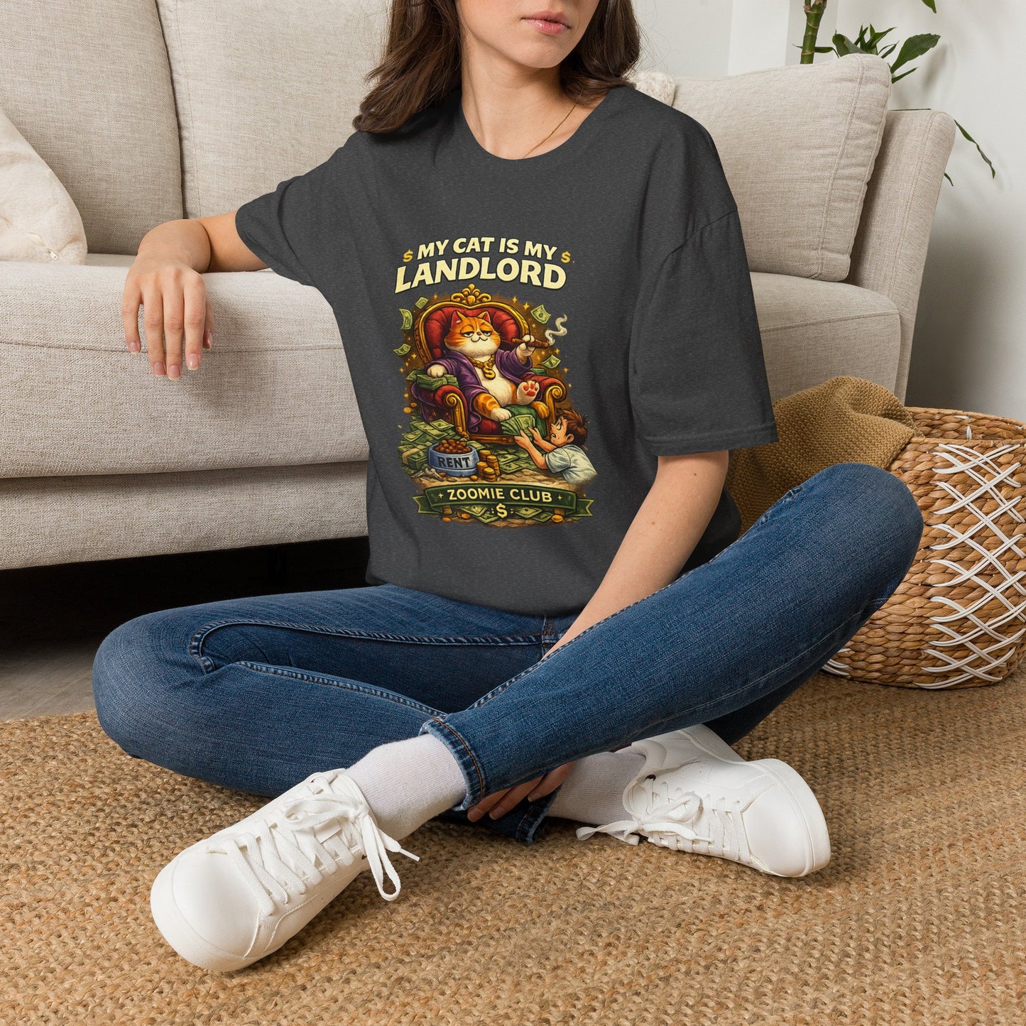 My Cat Is My Landlord T-Shirt | Funny Cat Lover Gift | Zoomie Club
