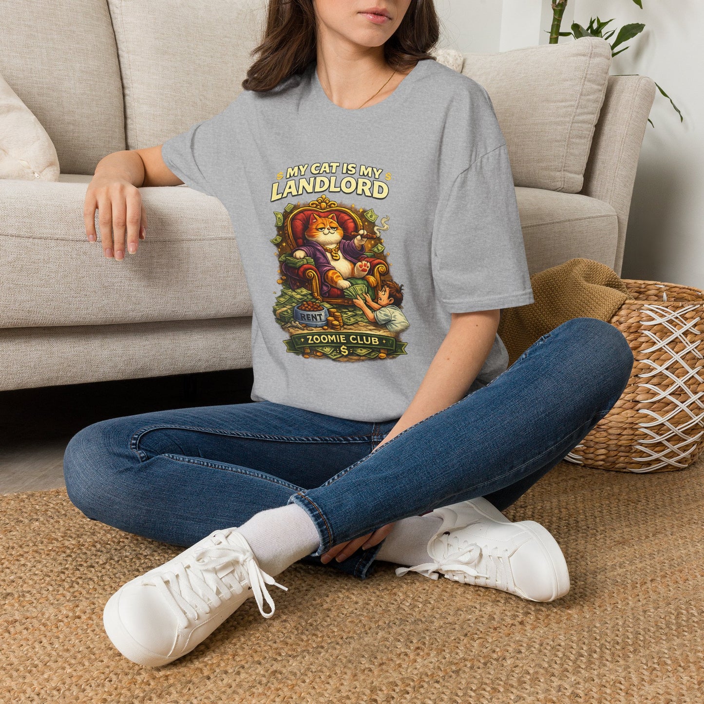 My Cat Is My Landlord T-Shirt | Funny Cat Lover Gift | Zoomie Club