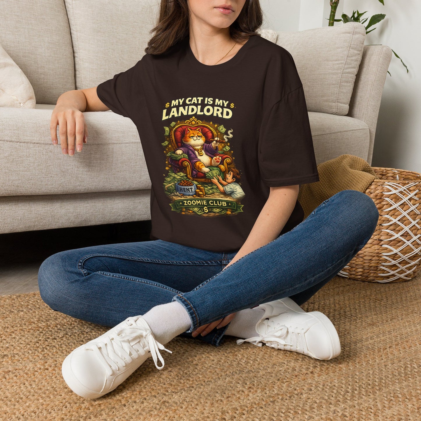 My Cat Is My Landlord T-Shirt | Funny Cat Lover Gift | Zoomie Club